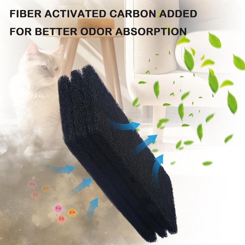 caqeaus 2xThickened and Durable 8 Pack Carbon Filters Compatible with Litter Robot 3 Replacement Filters for Absorbing Odors Control Damp from Pets and Keep Home Fresh - Image 5